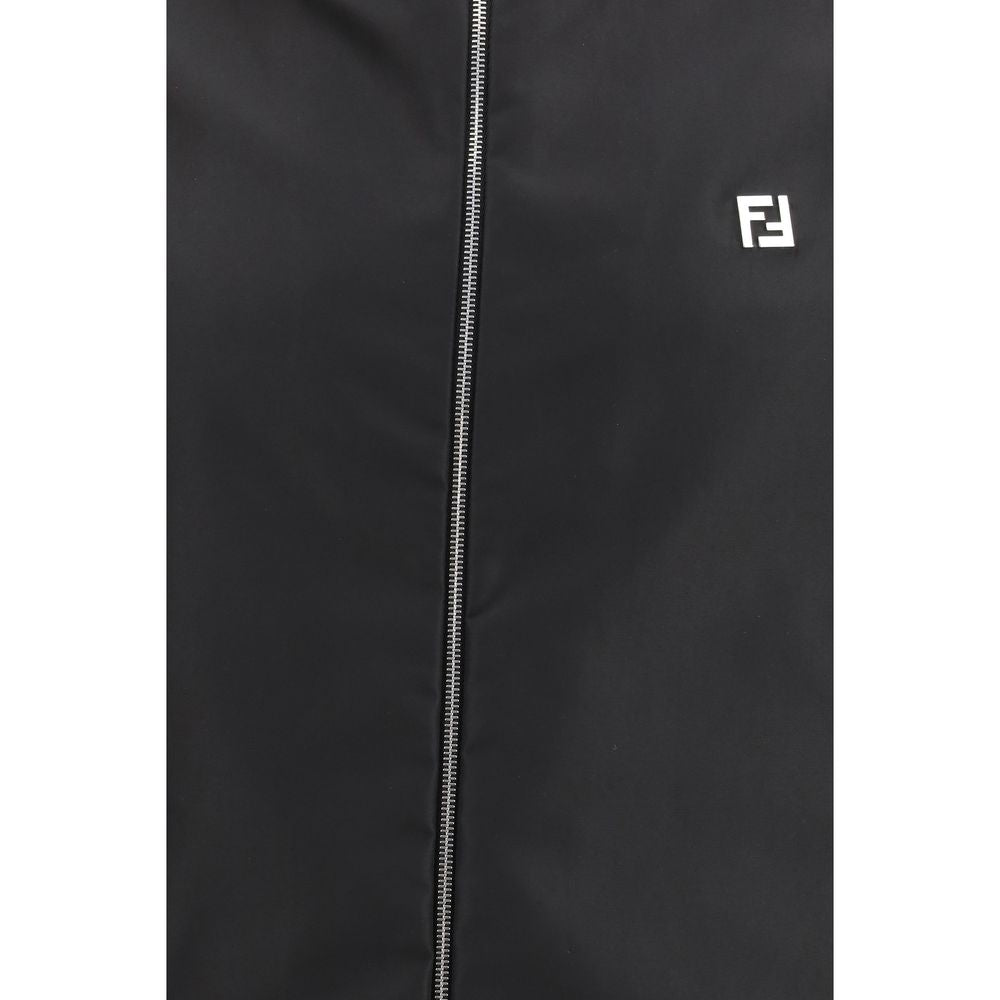 Black Polyester Shell Jacket