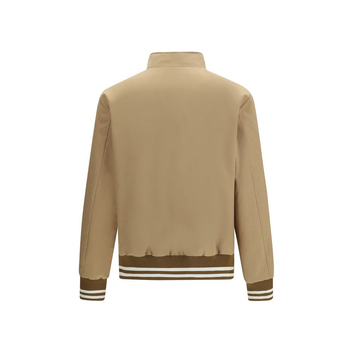 Beige Polyester Bomber