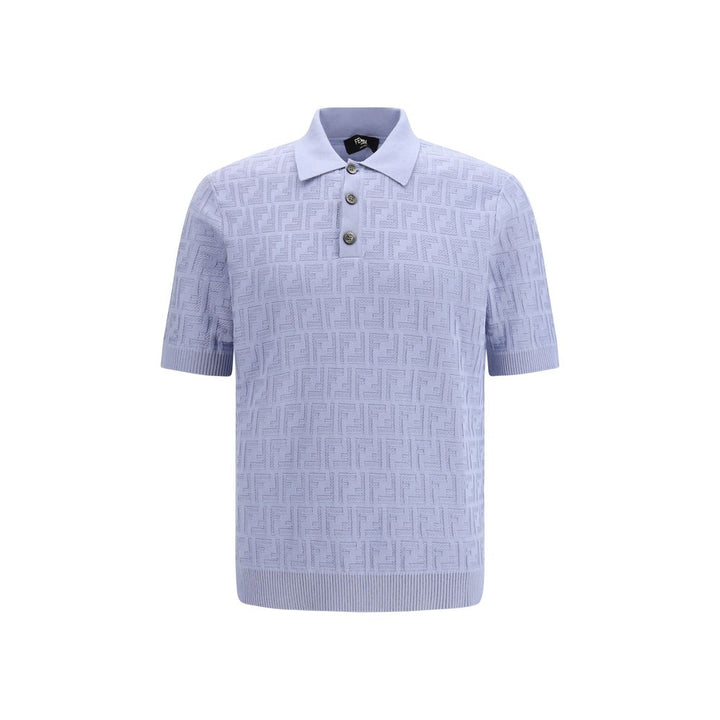 Blue Cotton Polo Shirt
