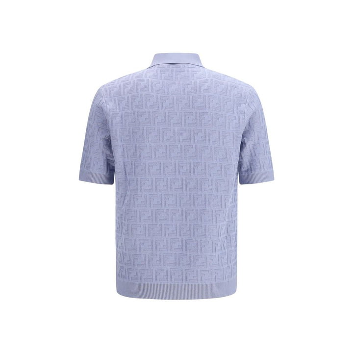 Blue Cotton Polo Shirt