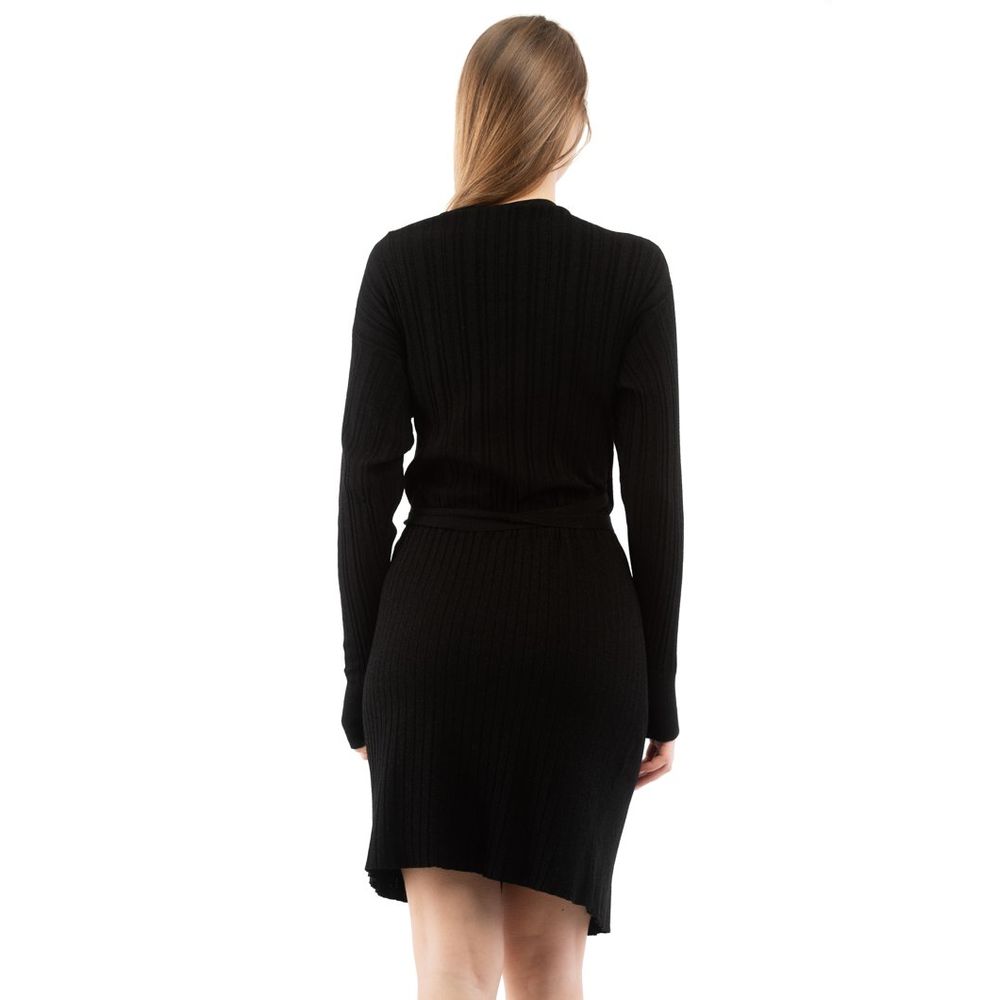 Black Viscose Casual Dress