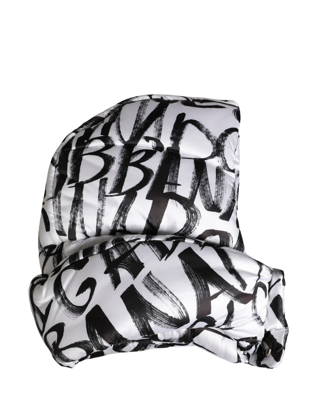 White Logo Print Whole Head Wrap Capello Hat