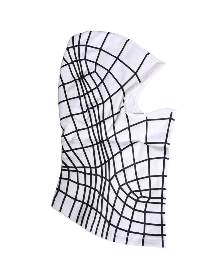 Men White Stripes Nylon Ski Mask Balaclava Hat
