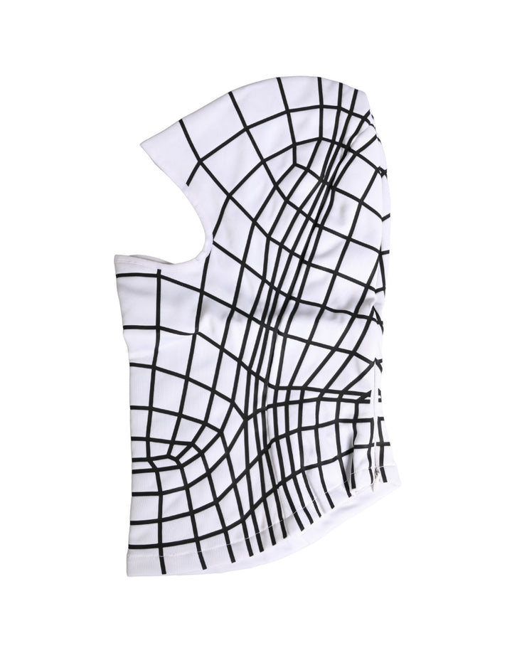Men White Stripes Nylon Ski Mask Balaclava Hat