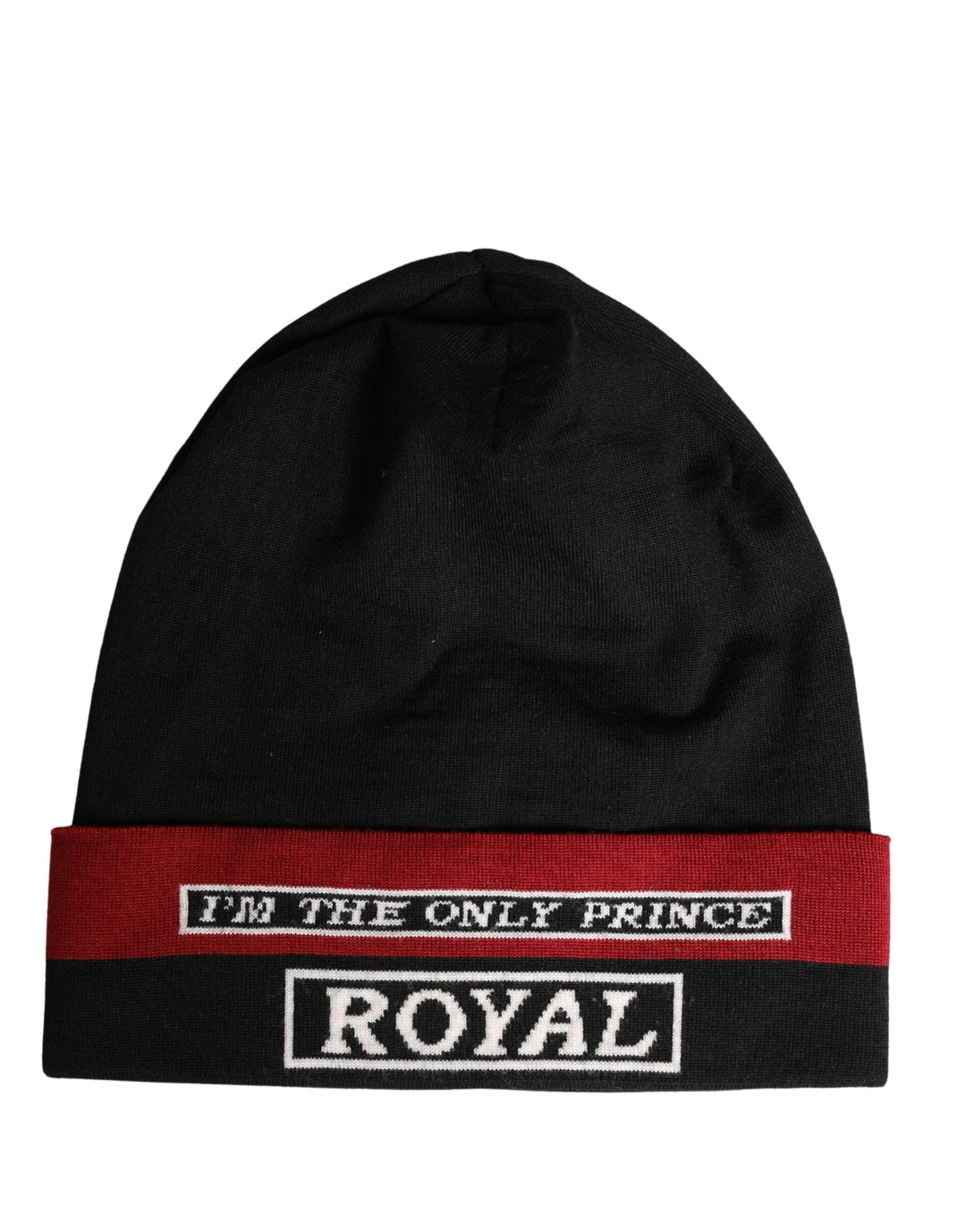 Black Cuffed "I'M THE ONLY PRINCE ROYAL" Beanie Hat