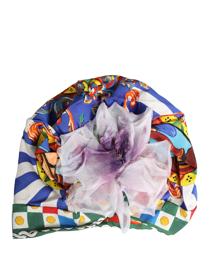 Multicolor Carretto Motif Turban Headwear Hat