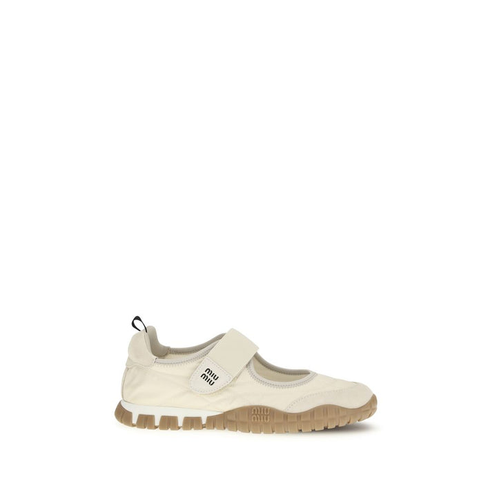 Beige Recycled Polyamide Ballet Flats