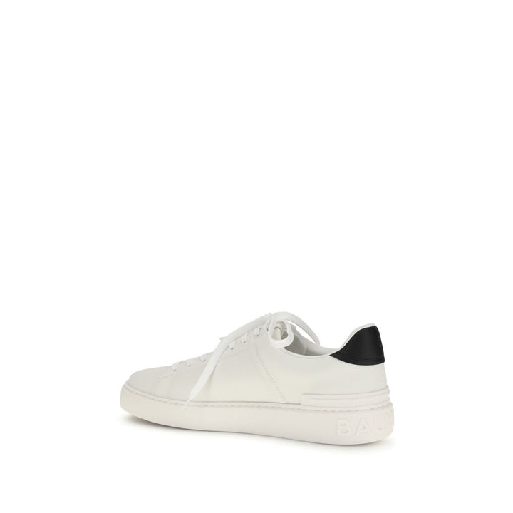 White Calf Leather Bos Taurus Low Top Sneakers