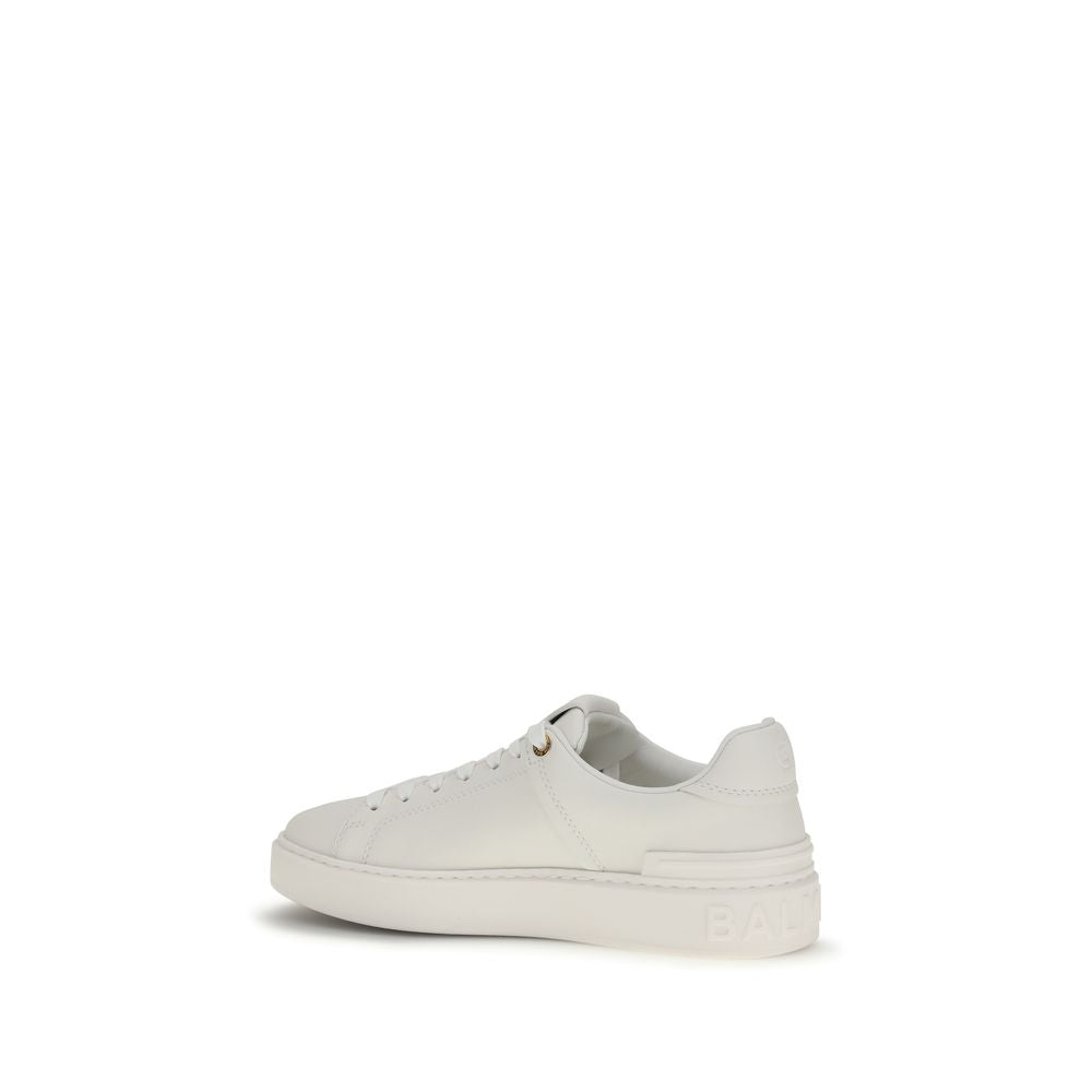 White Calf Leather Bos Taurus Low Top Sneakers