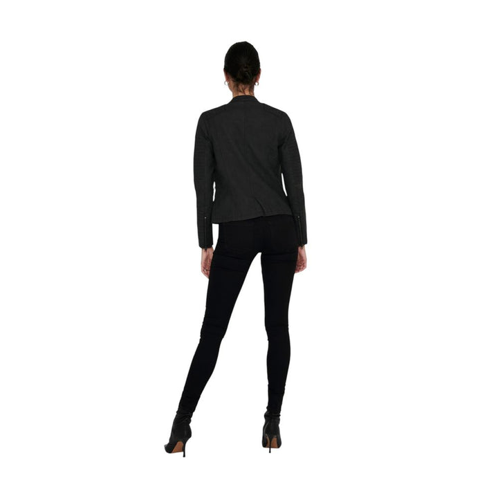 Black Polyethylene Biker Jacket