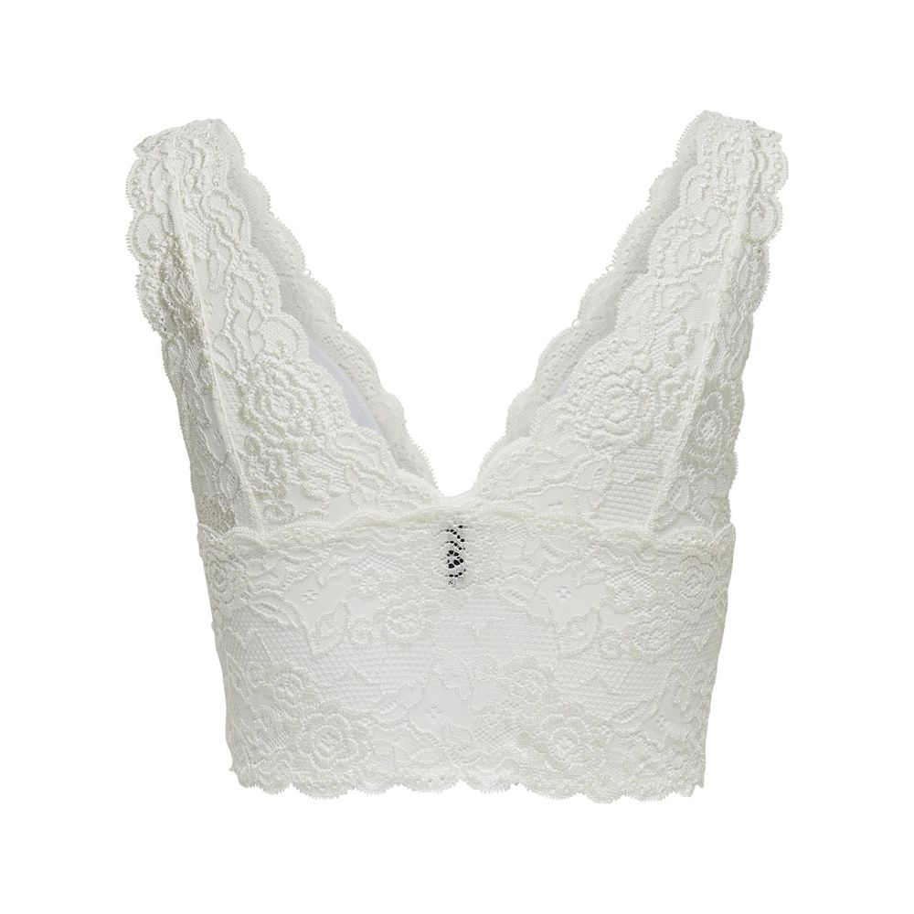 White Polyester Bra