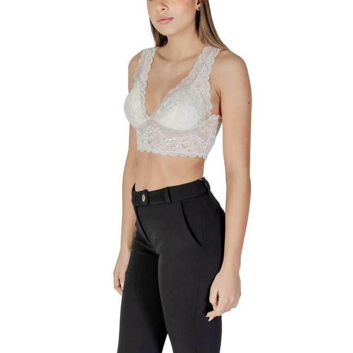 White Polyester Bra