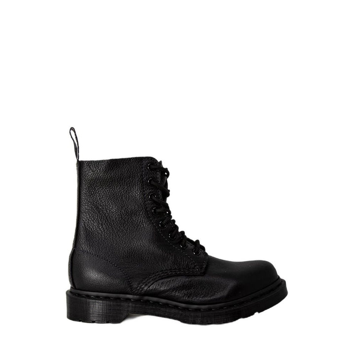 Black Leather Lace-Up Boots