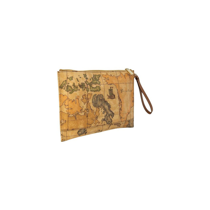 Beige Cotton Clutch Bag