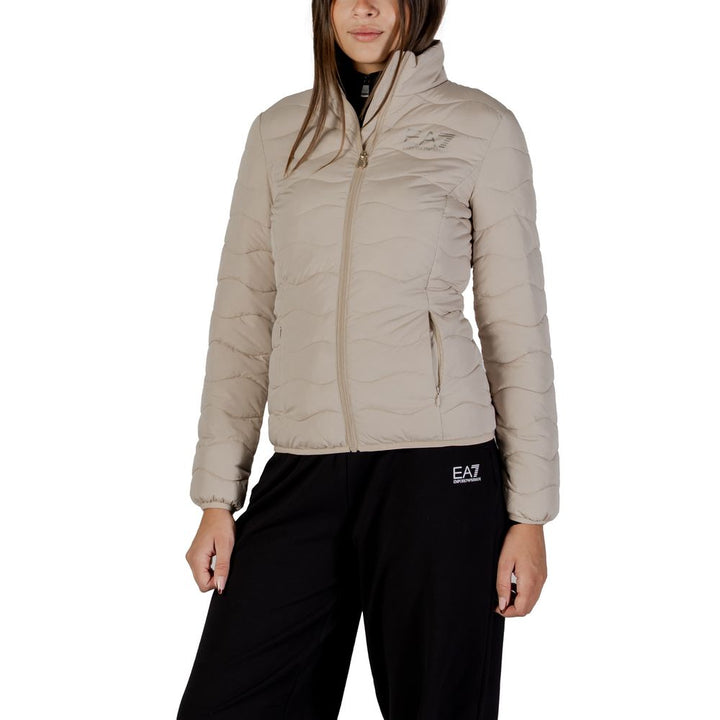 Beige Polyester Bomber