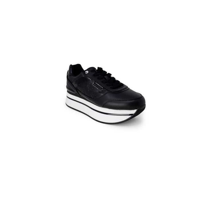Black Polyethylene Platform Sneakers