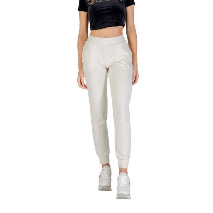 Cream Polyester Joggers (Workout Pants)
