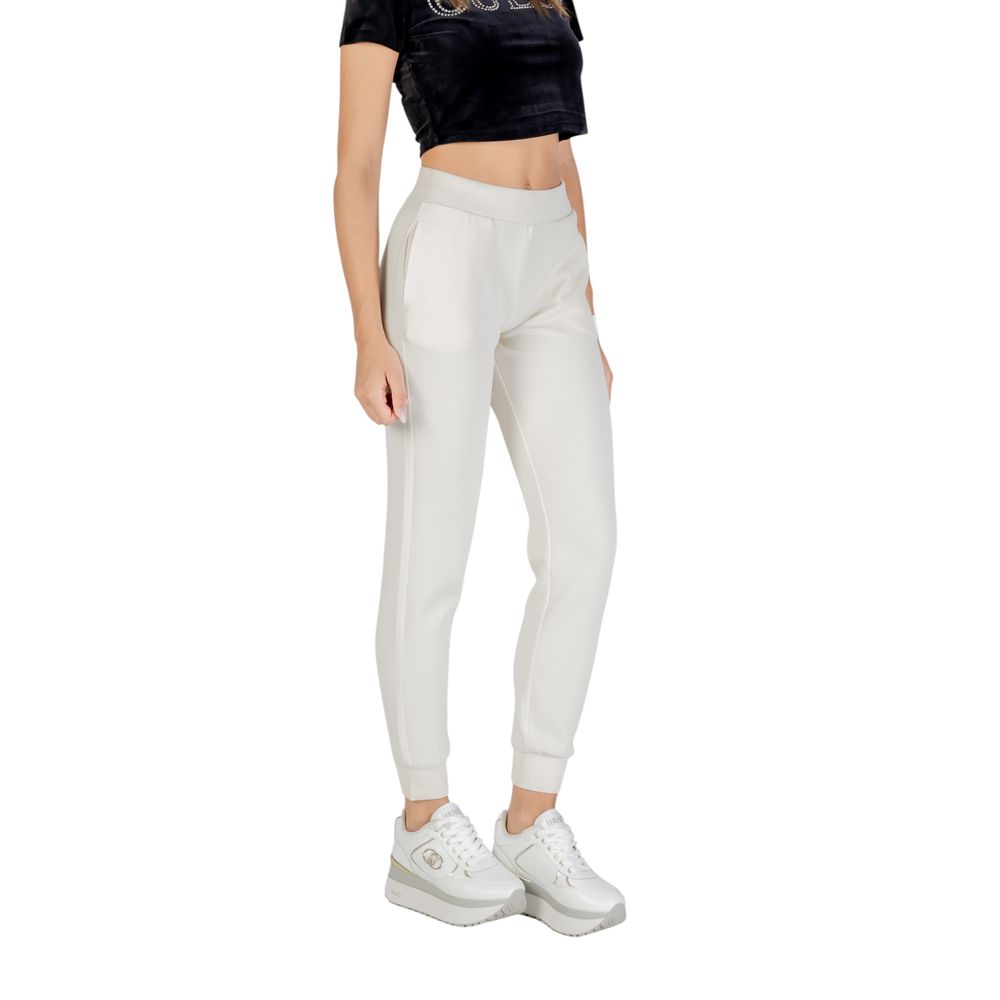 Cream Polyester Joggers (Workout Pants)