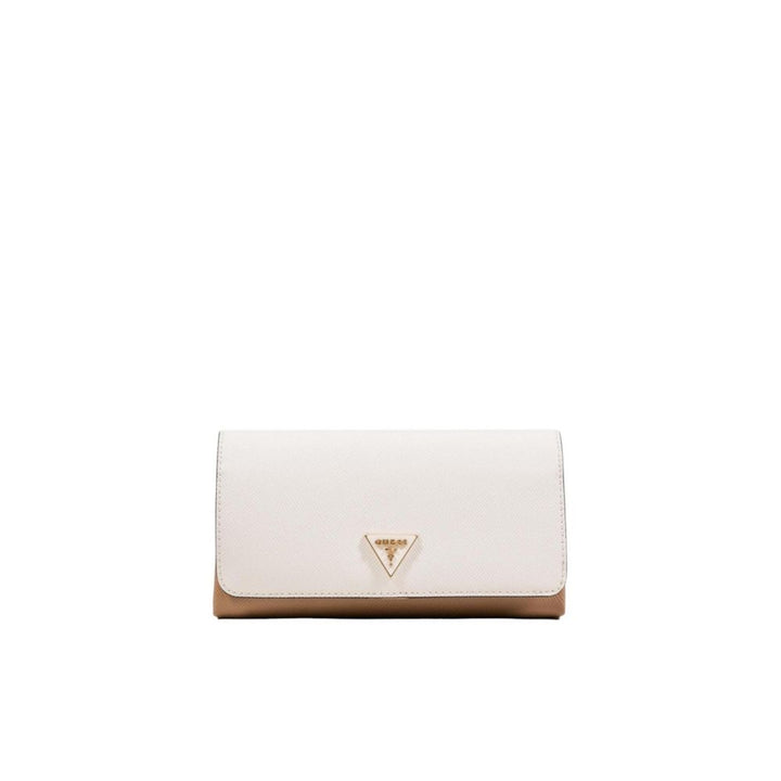 Beige Polyethylene Clutch Bag
