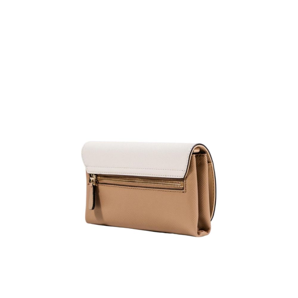 Beige Polyethylene Clutch Bag