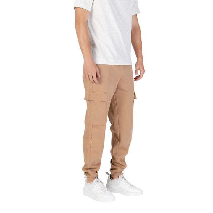 Beige Cotton Joggers (Workout Pants)