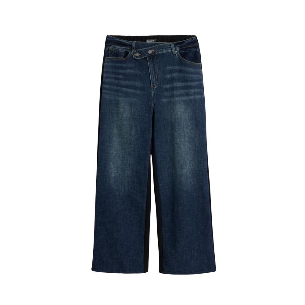 Blue Cotton Bootcut Jeans