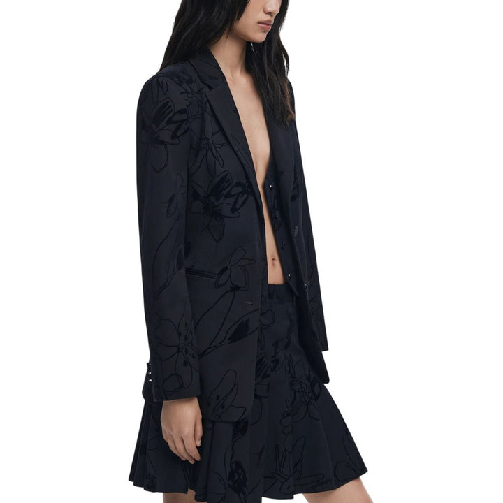 Black Polyester Blazer