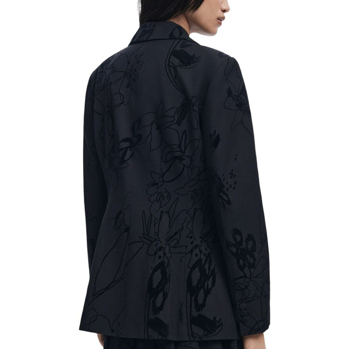 Black Polyester Blazer