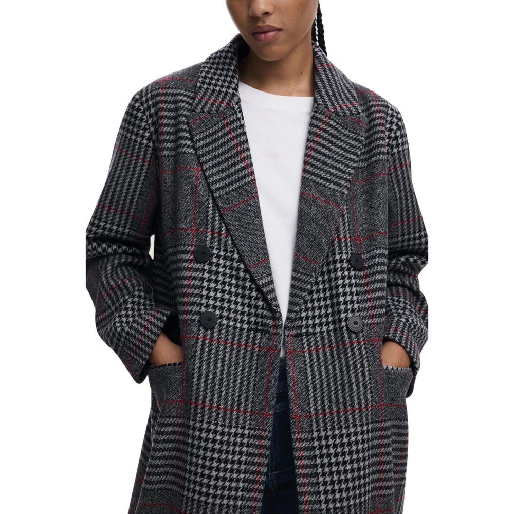 Gray Polyester Coat