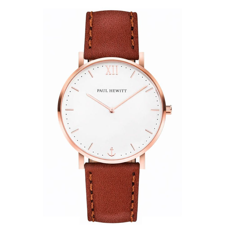 Brown Leather Dress Watch