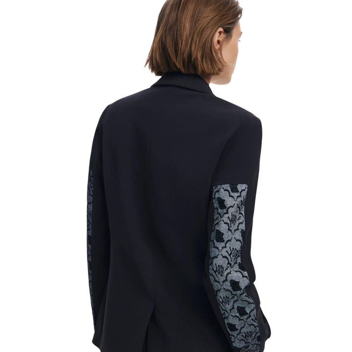 Black Polyester Blazer
