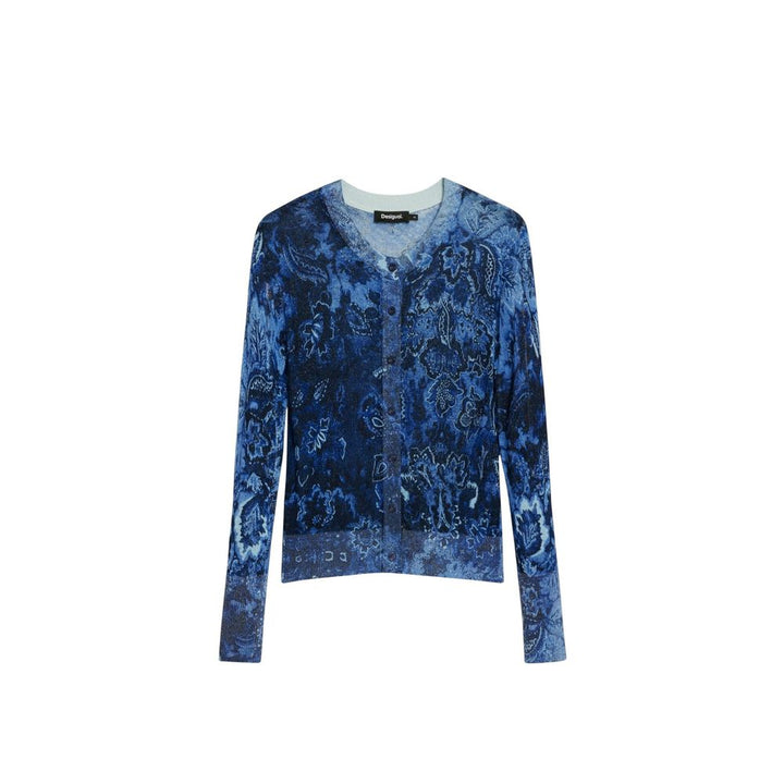 Blue Viscose Cardigan