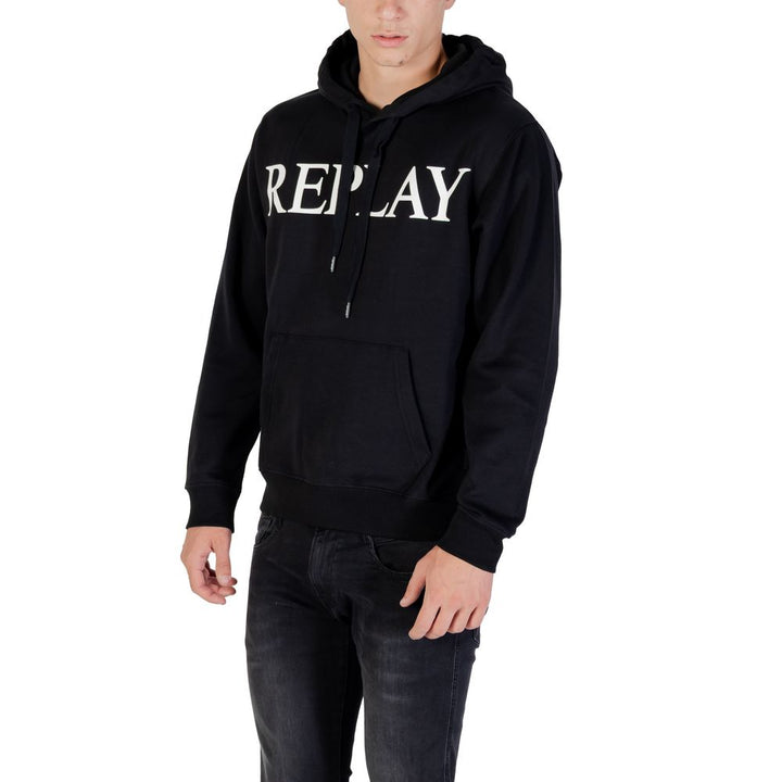 Black Cotton Hoodie