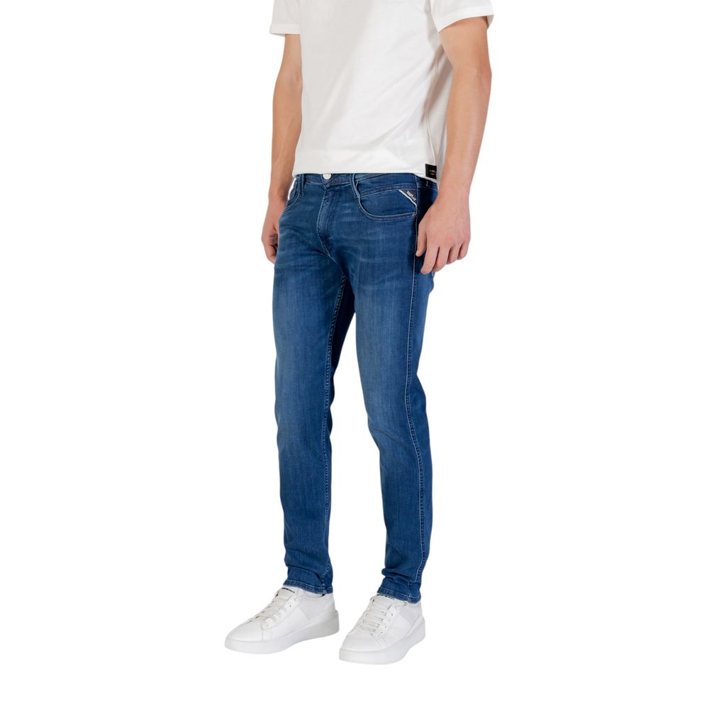Blue Cotton Skinny Jeans