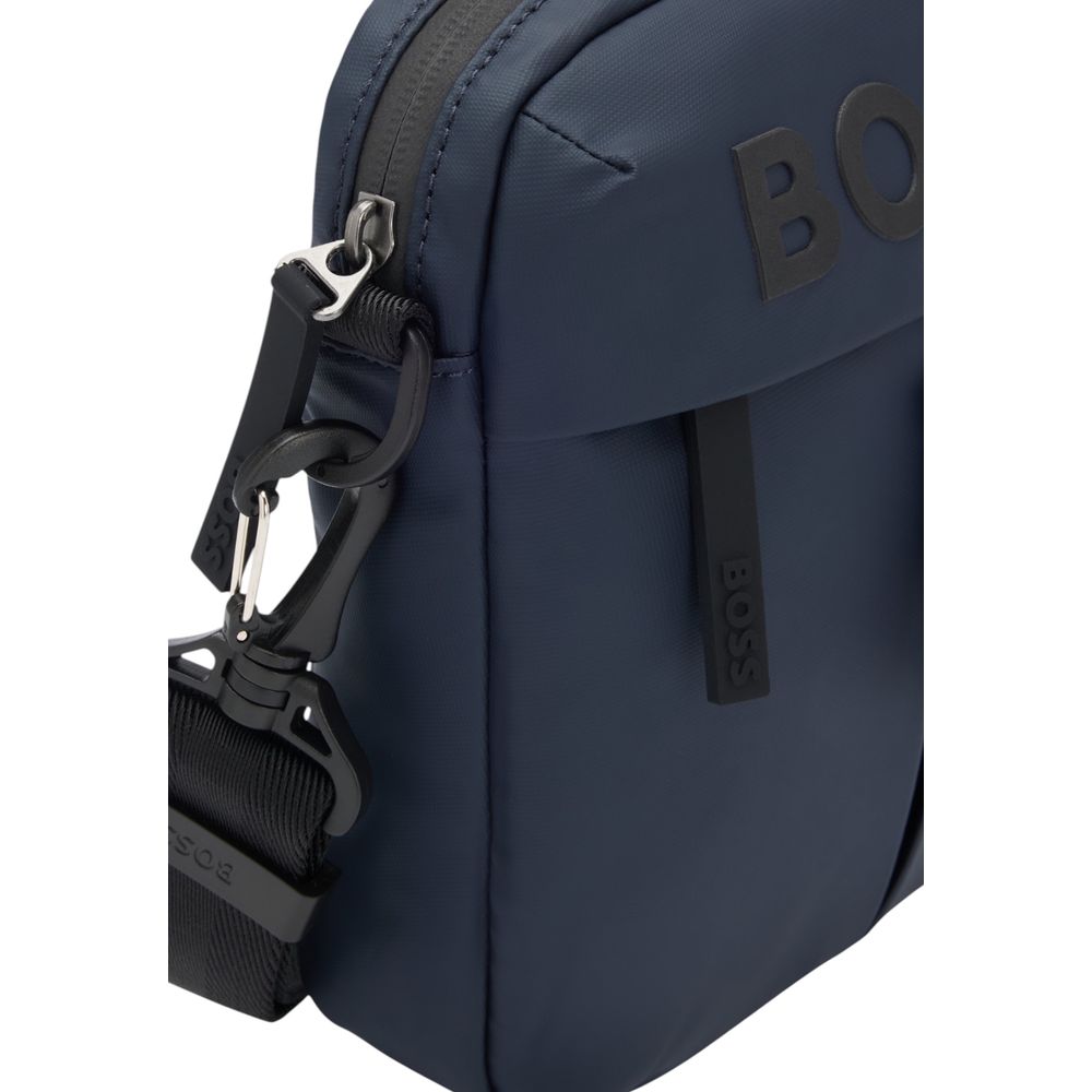 Blue Polyester Messenger Bag