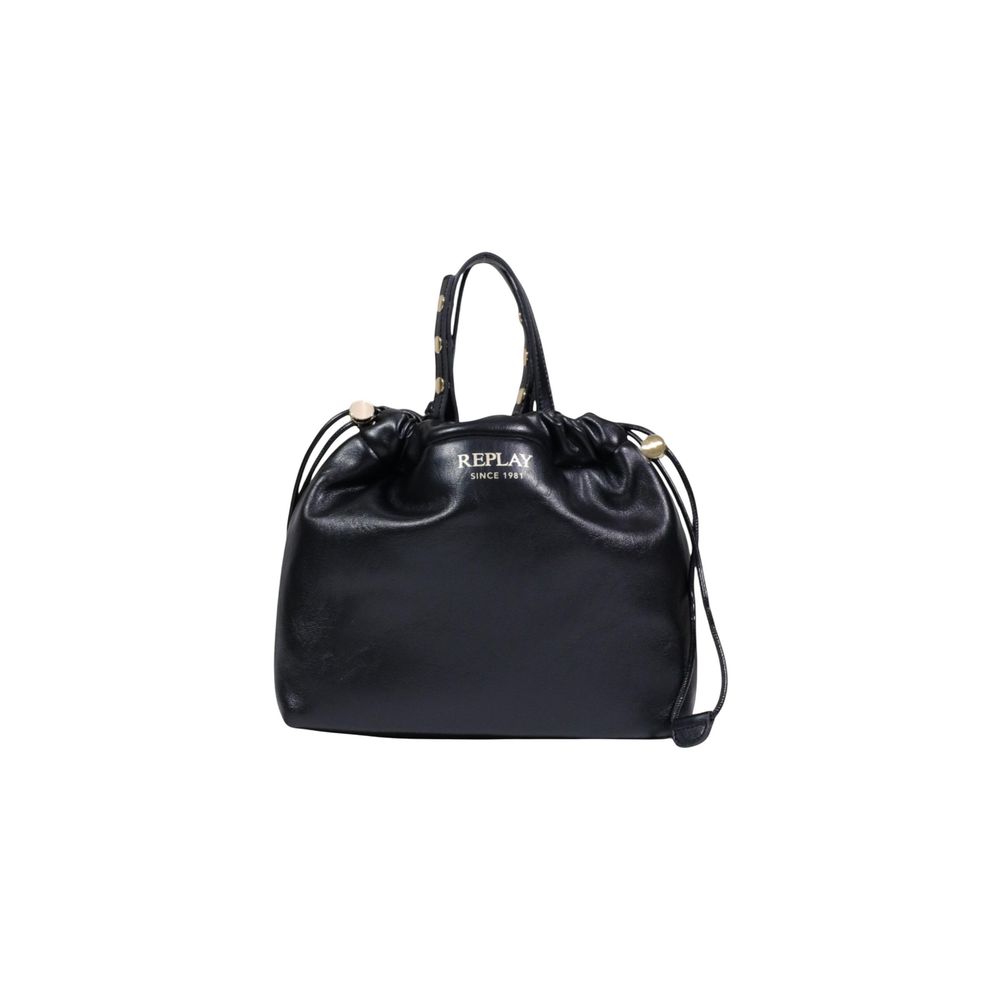 Black Polyester Handbag