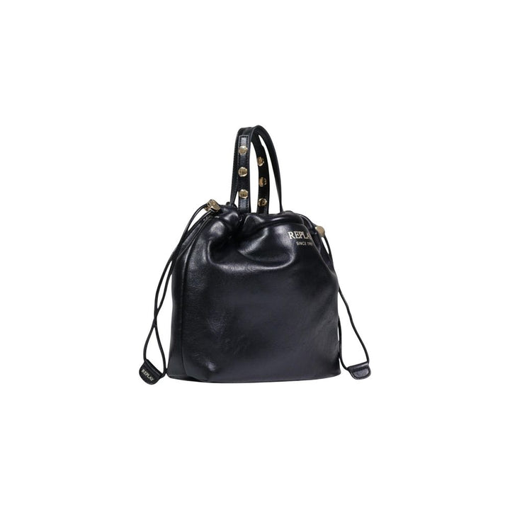 Black Polyester Handbag