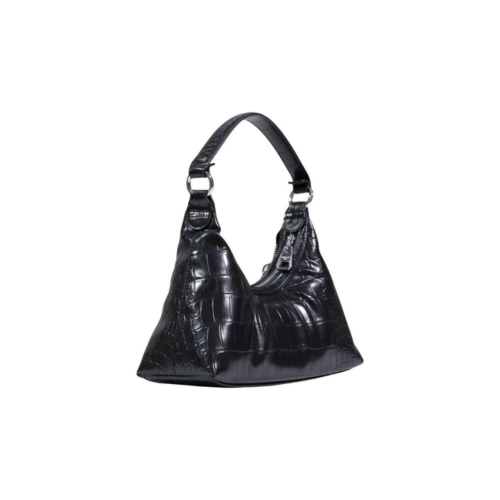 Black Polyester Handbag