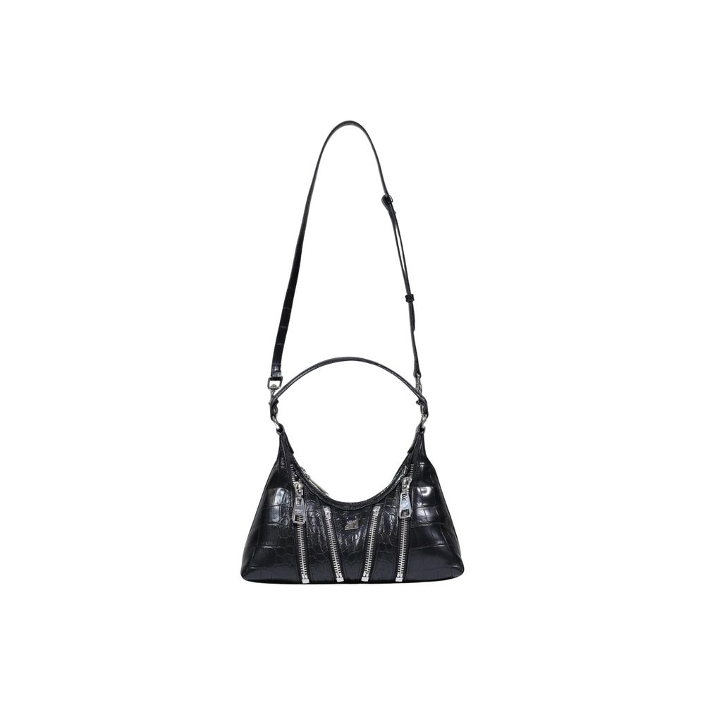 Black Polyester Handbag