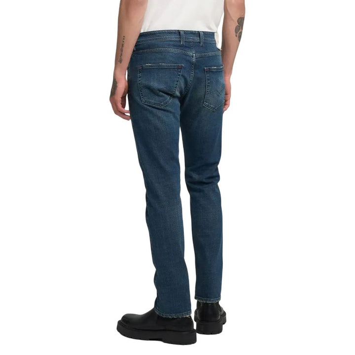 Blue Cotton Relaxed Fit Jeans