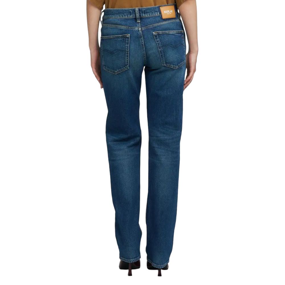 Blue Cotton Mom Jeans