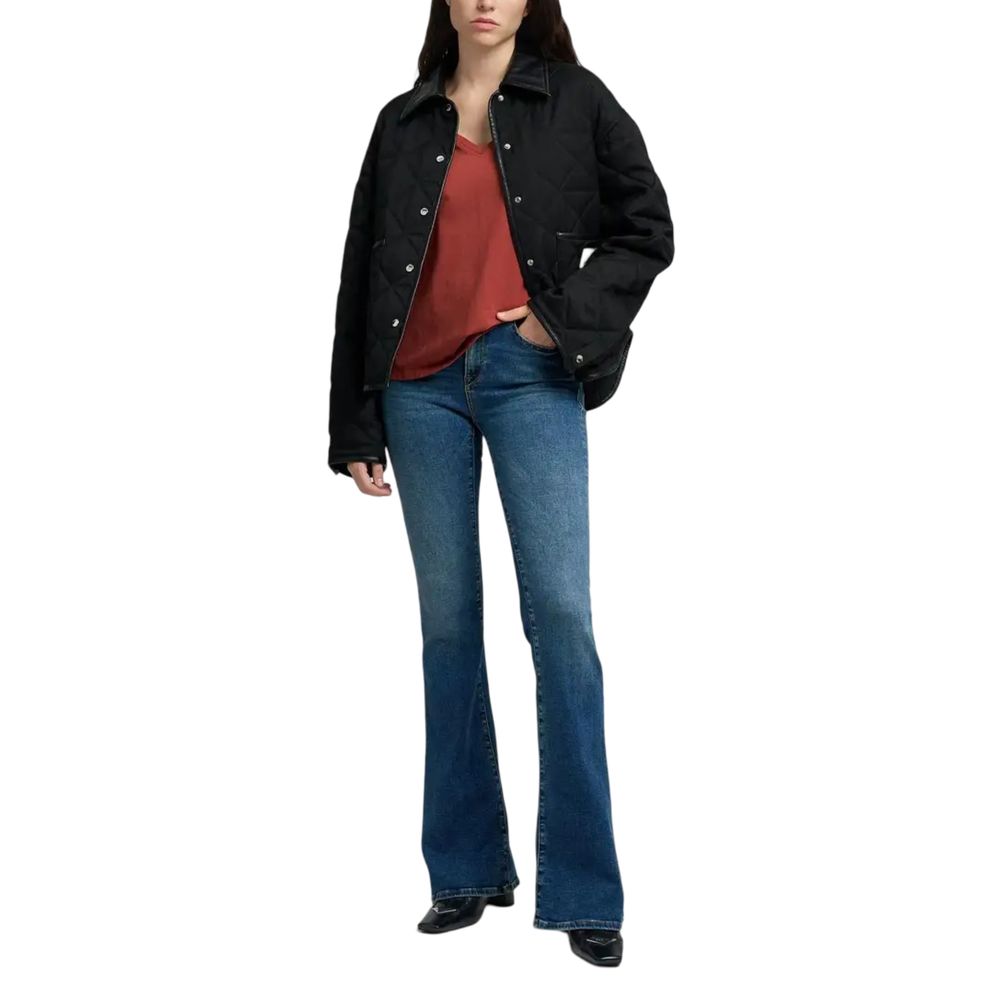 Blue Cotton Bootcut Jeans