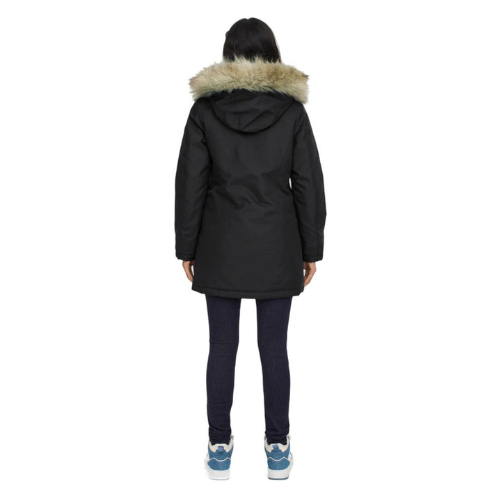 Black Polyester Parka