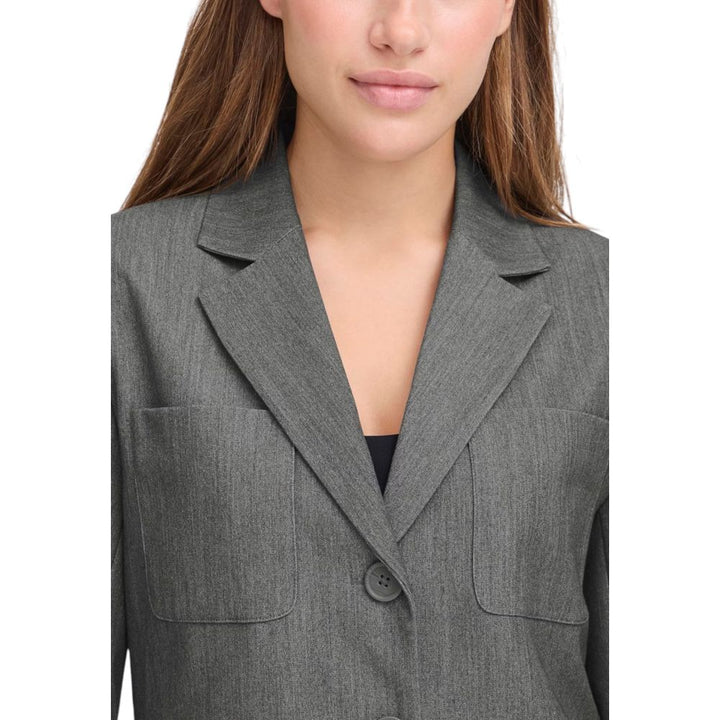 Gray Polyester Blazer