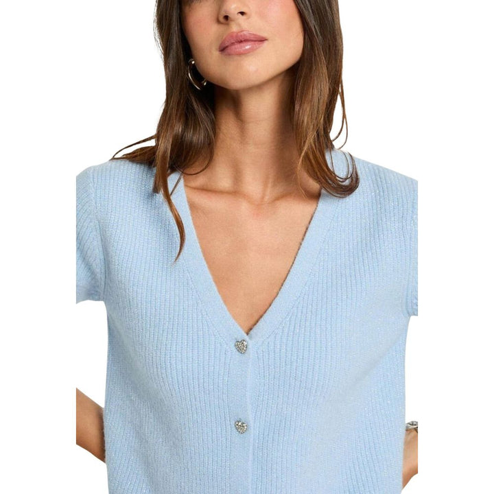 Blue Polyester Cardigan