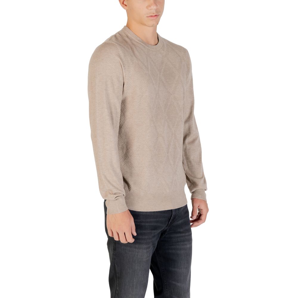 Beige Polyacrylic Sweatshirt