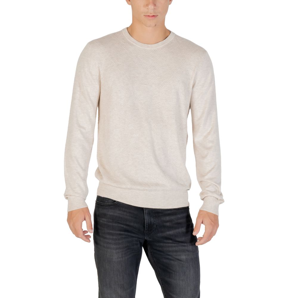 Beige Polyacrylic Sweatshirt