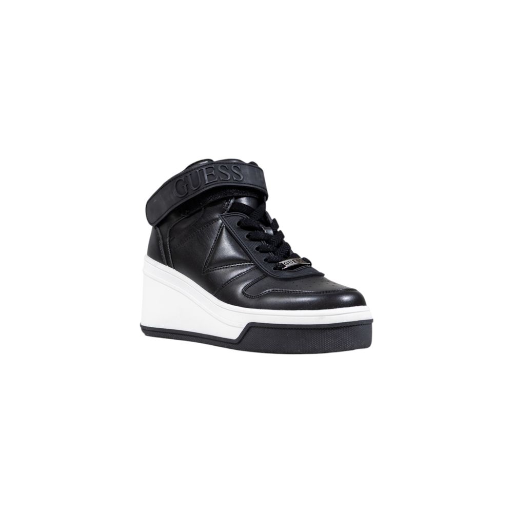 Black Polyethylene Platform Sneakers