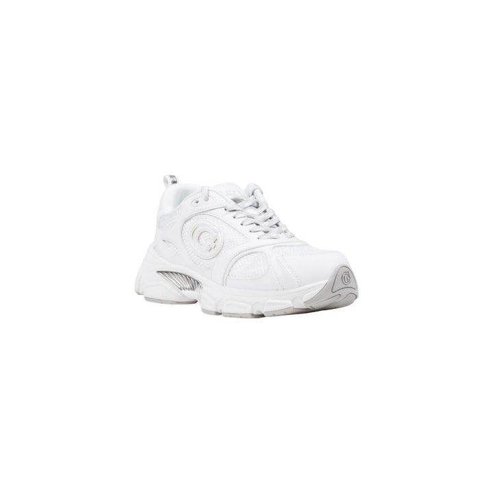 White Polyester Chunky Sneakers