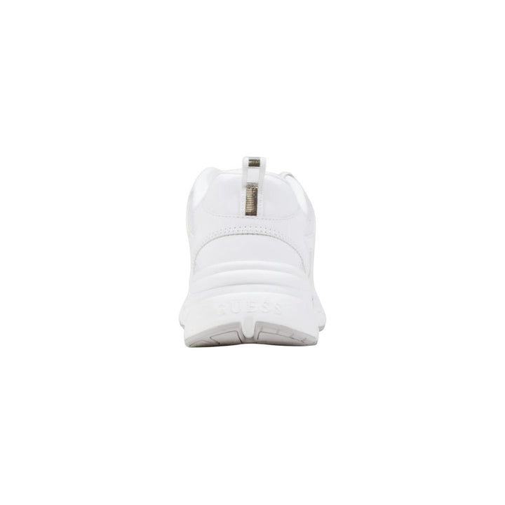 White Polyester Chunky Sneakers